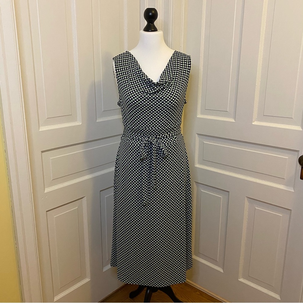 Talbots Drape Neck Sleeveless Dress